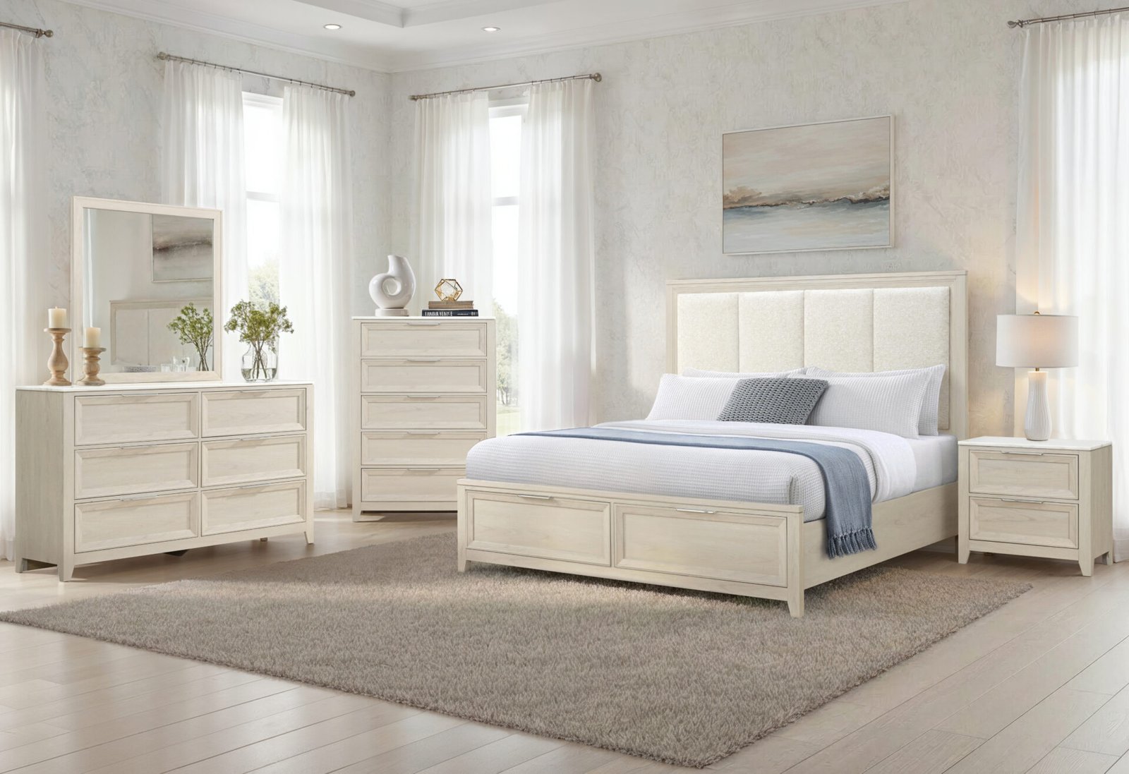 MARIAH BEIGE FULL BED GROUP