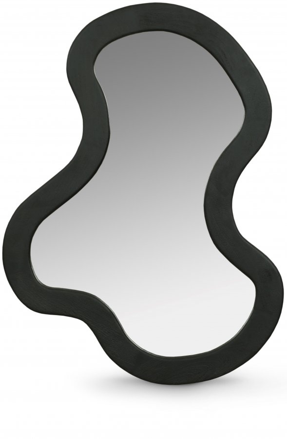 Oblique Acacia Wood Frame Mirror