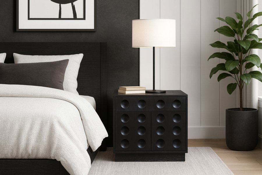 Compass Oak Veneer Nightstand - Image 2