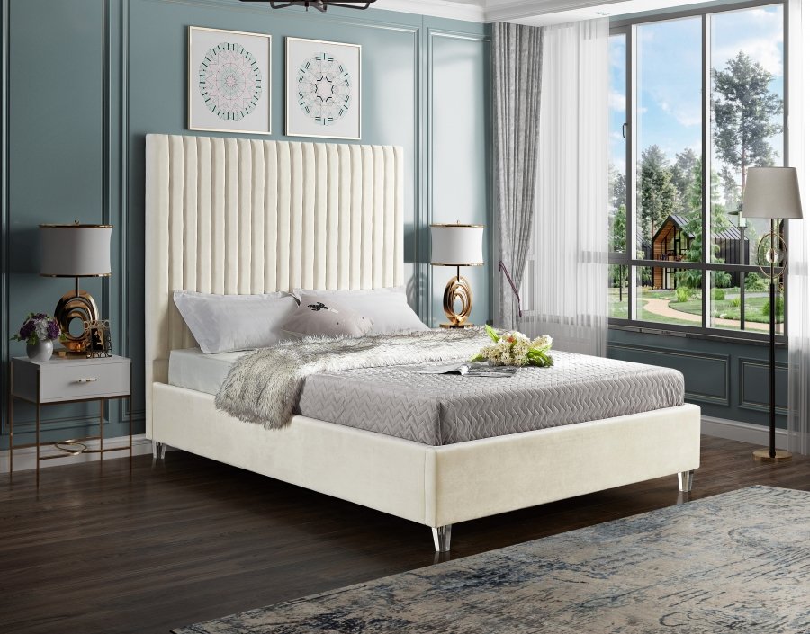 Candace Velvet Upholstered Bed - Image 2