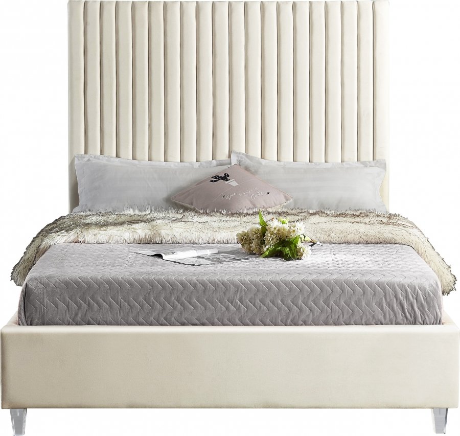 Candace Velvet Upholstered Bed - Image 3