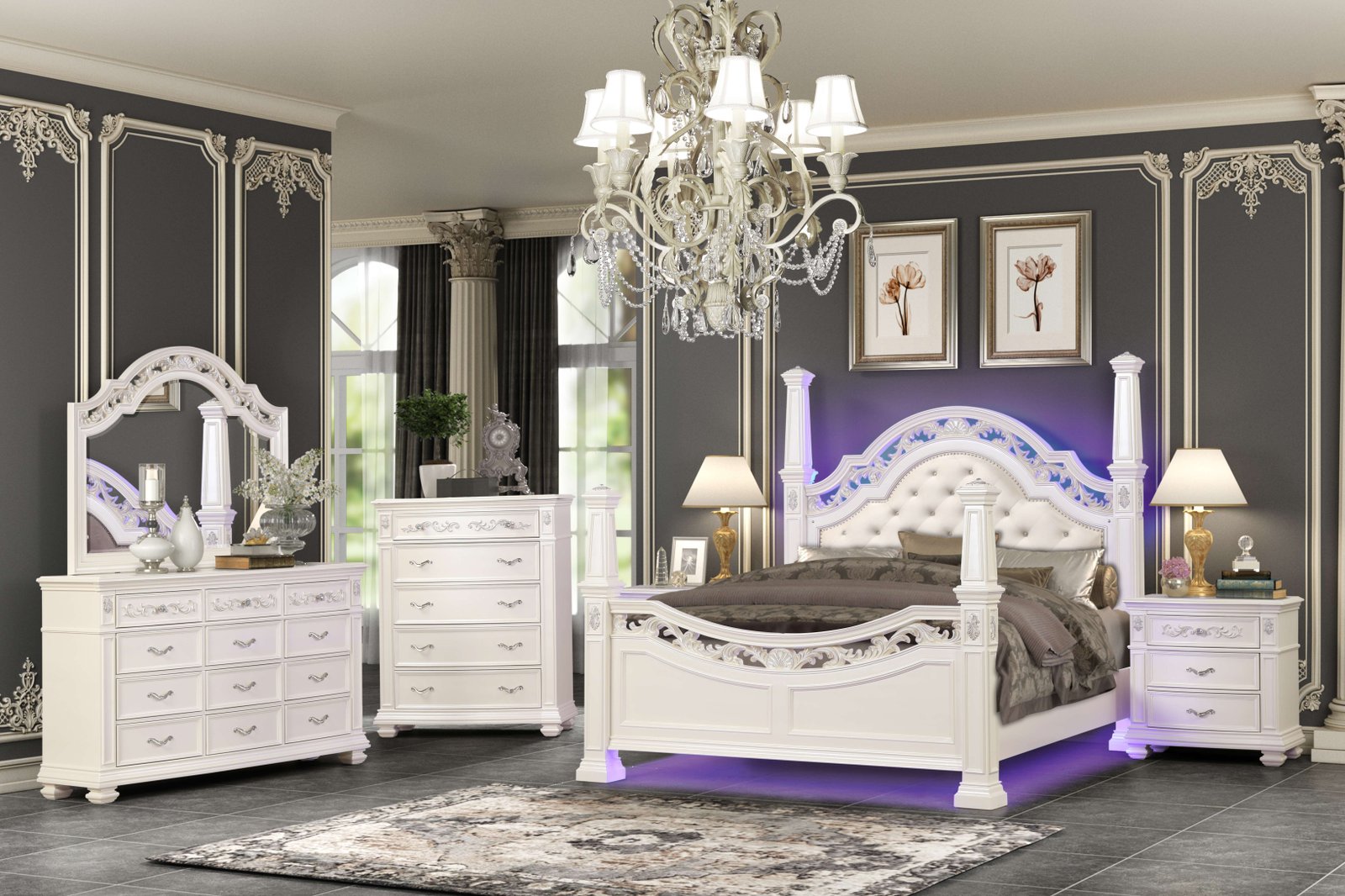VALENTINA WHITE BEDROOM