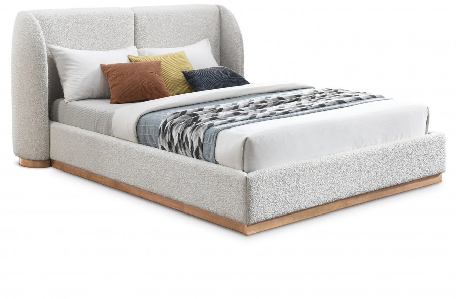 Jardin Boucle Fabric Upholstered Bed