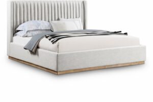 Logan Linen Textured Fabric Upholstered Bed