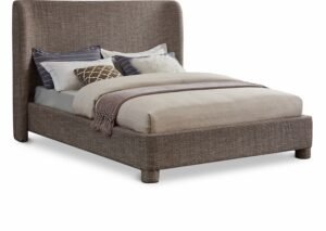 Penny Linen Textured Fabric Upholstered Bed