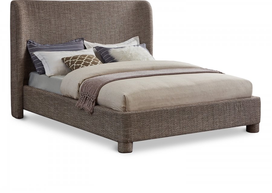 Penny Linen Textured Fabric Upholstered Bed