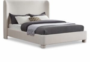 Penny Linen Textured Fabric Upholstered Bed