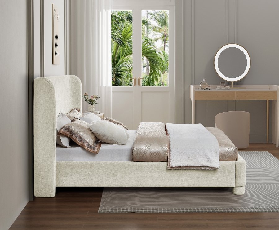 Penny Chenille Fabric Upholstered Bed - Image 6
