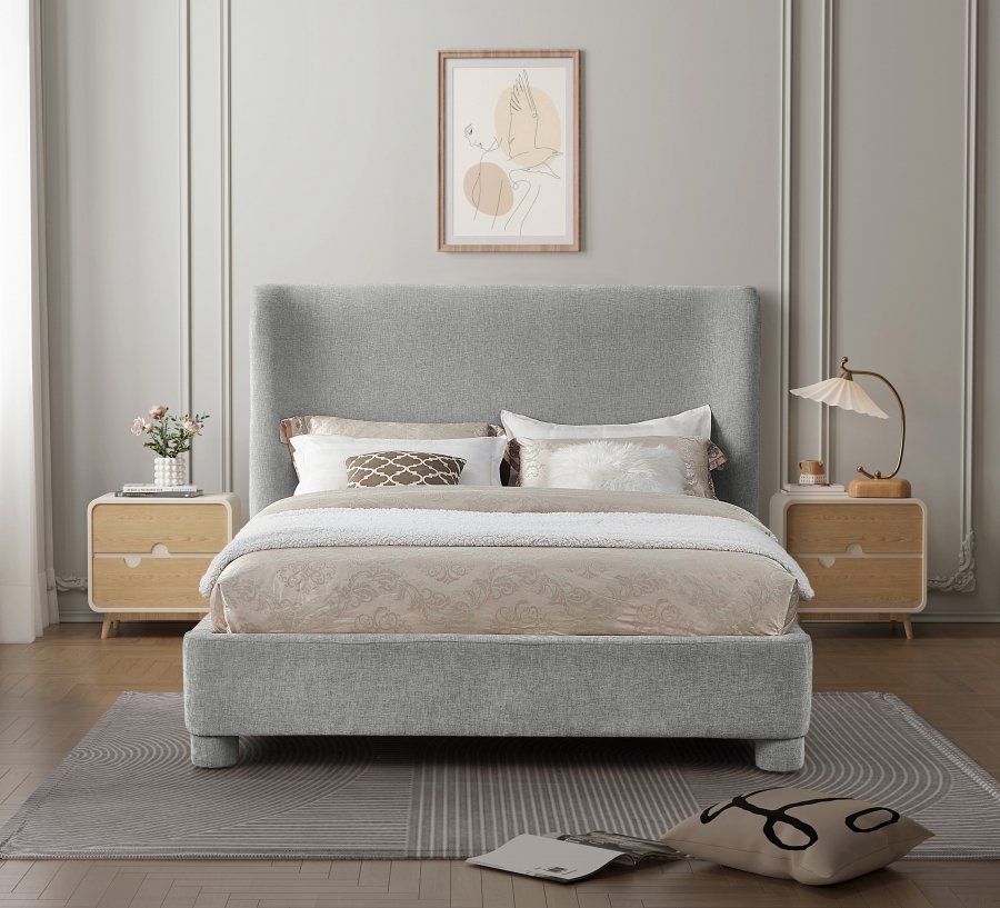 Penny Chenille Fabric Upholstered Bed - Image 4