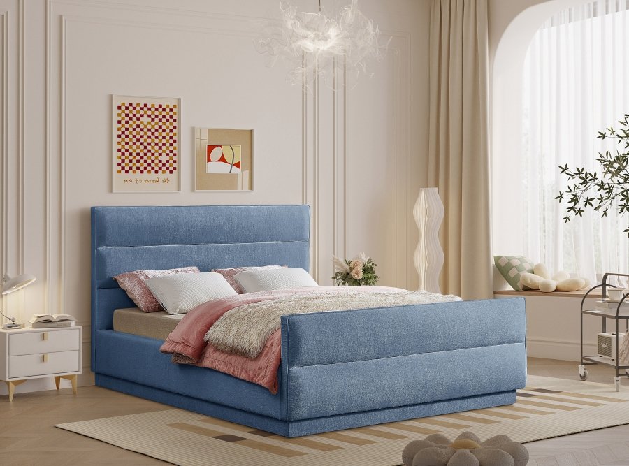 Paxton Chenille Fabric Upholstered Bed - Image 2