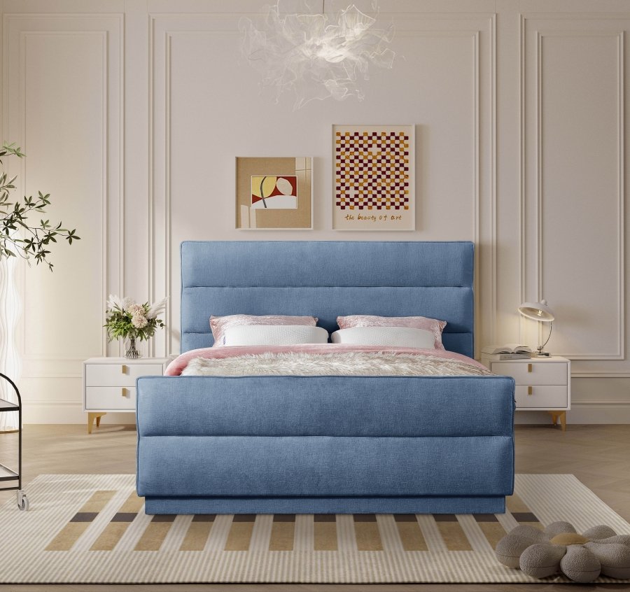 Paxton Chenille Fabric Upholstered Bed - Image 4