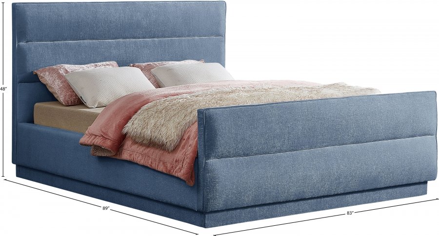 Paxton Chenille Fabric Upholstered Bed - Image 8