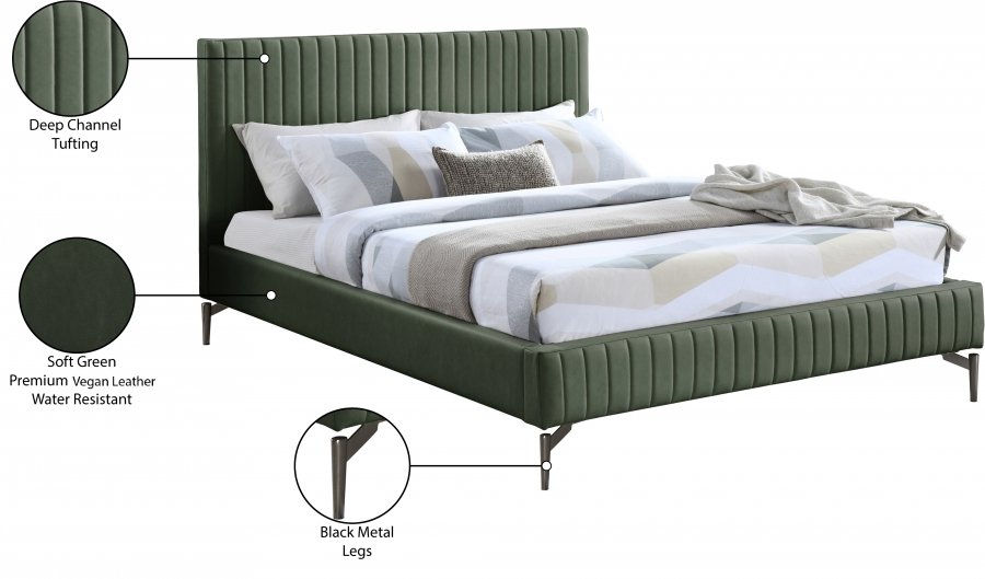 Gallo Vegan Leather Upholstered Bed - Image 10