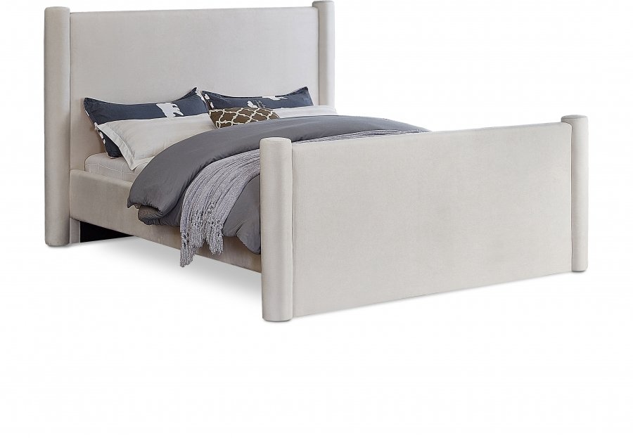 Elias Velvet Upholstered Bed