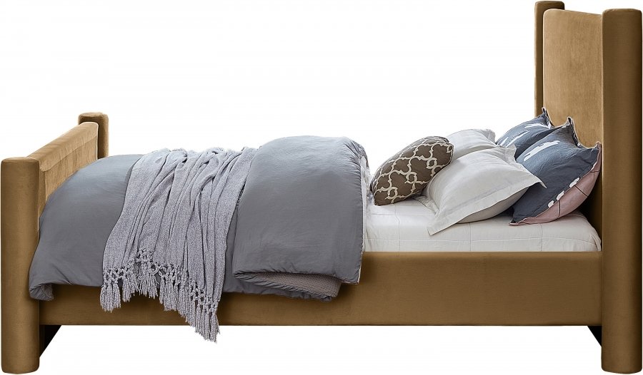 Elias Velvet Upholstered Bed - Image 6