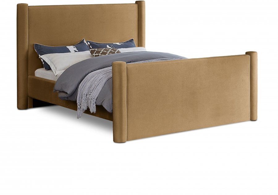 Elias Velvet Upholstered Bed