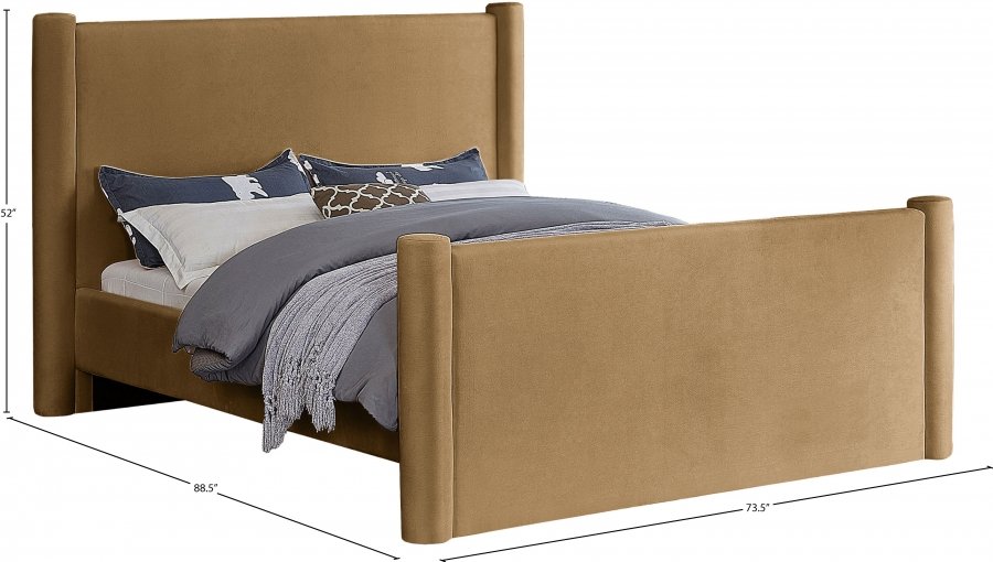 Elias Velvet Upholstered Bed - Image 9