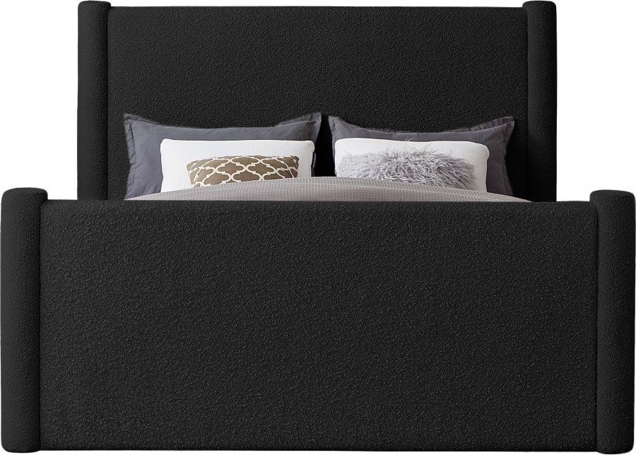 Elias Boucle Fabric Upholstered Bed - Image 3