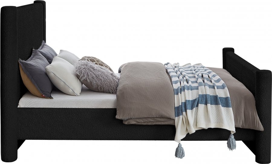 Elias Boucle Fabric Upholstered Bed - Image 5