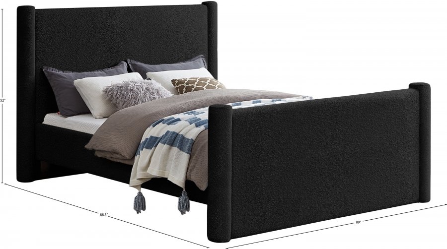 Elias Boucle Fabric Upholstered Bed - Image 8