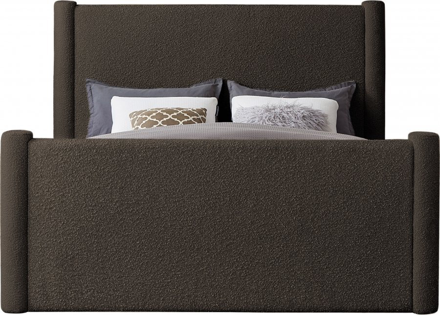 Elias Boucle Fabric Upholstered Bed - Image 3