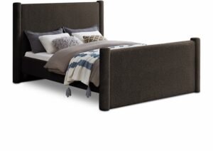 Elias Boucle Fabric Upholstered Bed