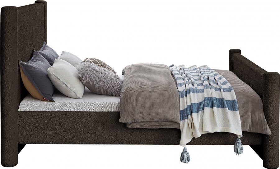 Elias Boucle Fabric Upholstered Bed - Image 5