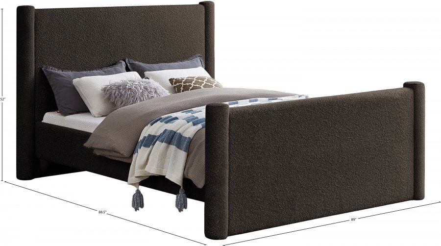 Elias Boucle Fabric Upholstered Bed - Image 8