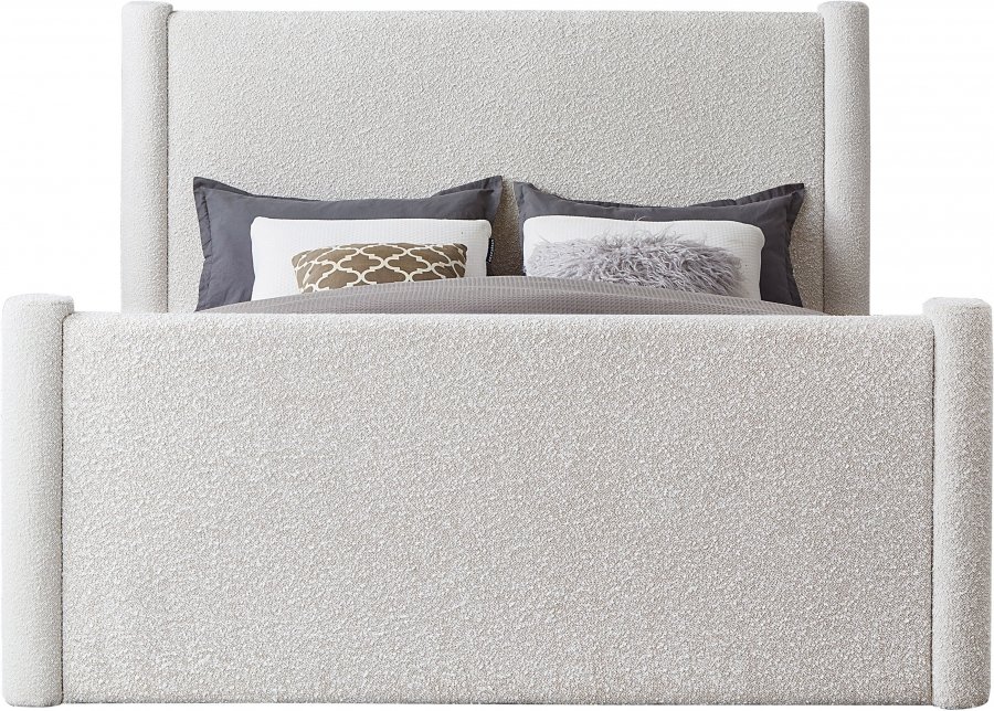 Elias Boucle Fabric Upholstered Bed - Image 3