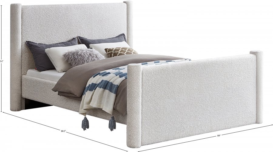 Elias Boucle Fabric Upholstered Bed - Image 8