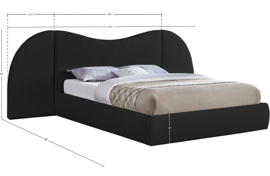 Everest Boucle Fabric Upholstered Bed - Image 7