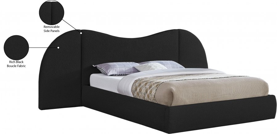 Everest Boucle Fabric Upholstered Bed - Image 8