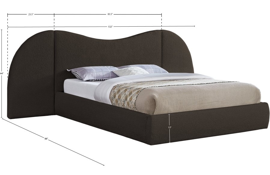 Everest Boucle Fabric Upholstered Bed - Image 7