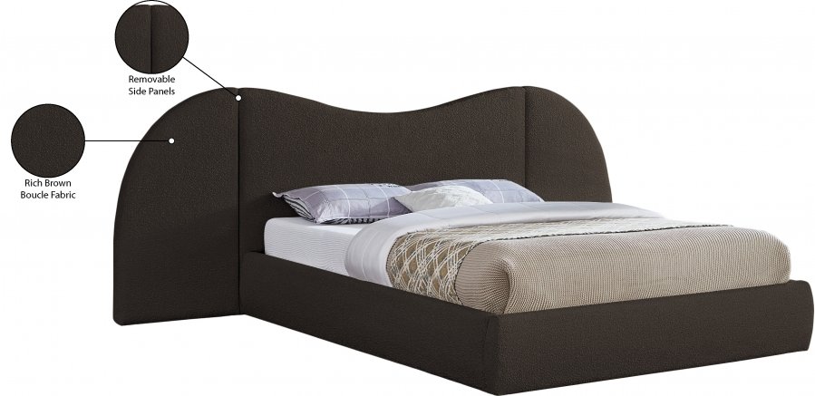 Everest Boucle Fabric Upholstered Bed - Image 8