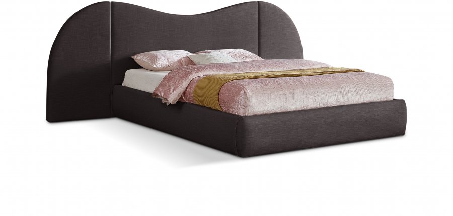 Everest Linen Textured Fabric Upholstered Bed