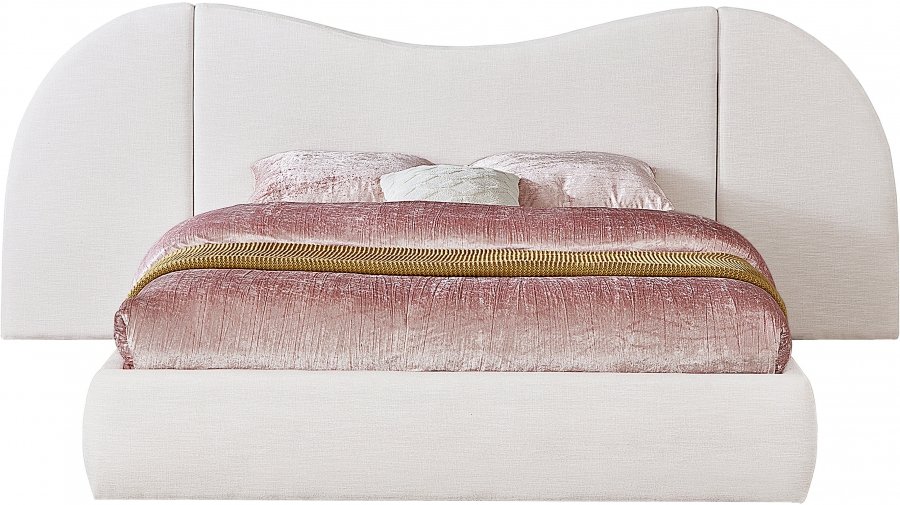 Everest Linen Textured Fabric Upholstered Bed - Image 3