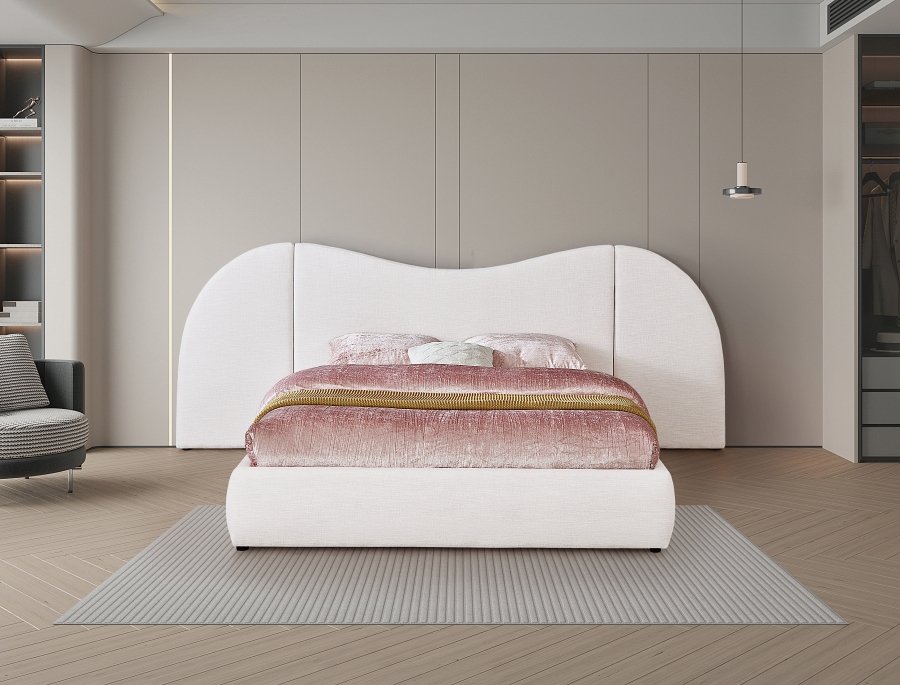 Everest Linen Textured Fabric Upholstered Bed - Image 4