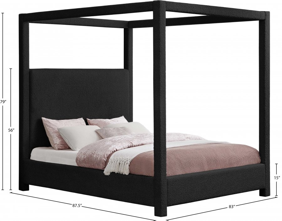 Eden Boucle Fabric Upholstered Bed - Image 7