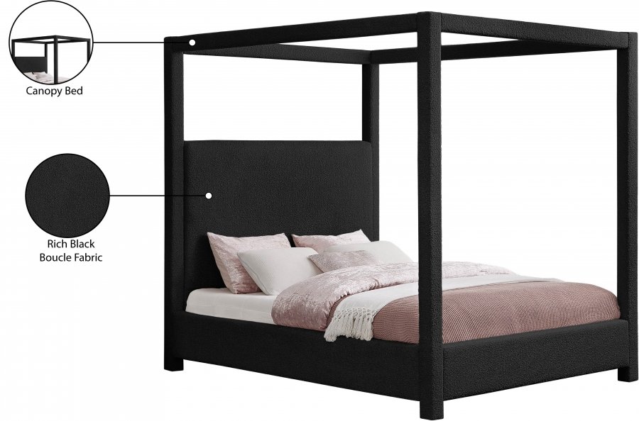 Eden Boucle Fabric Upholstered Bed - Image 8