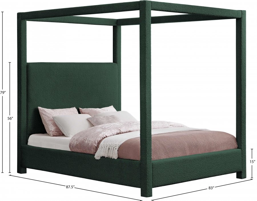 Eden Boucle Fabric Upholstered Bed - Image 7