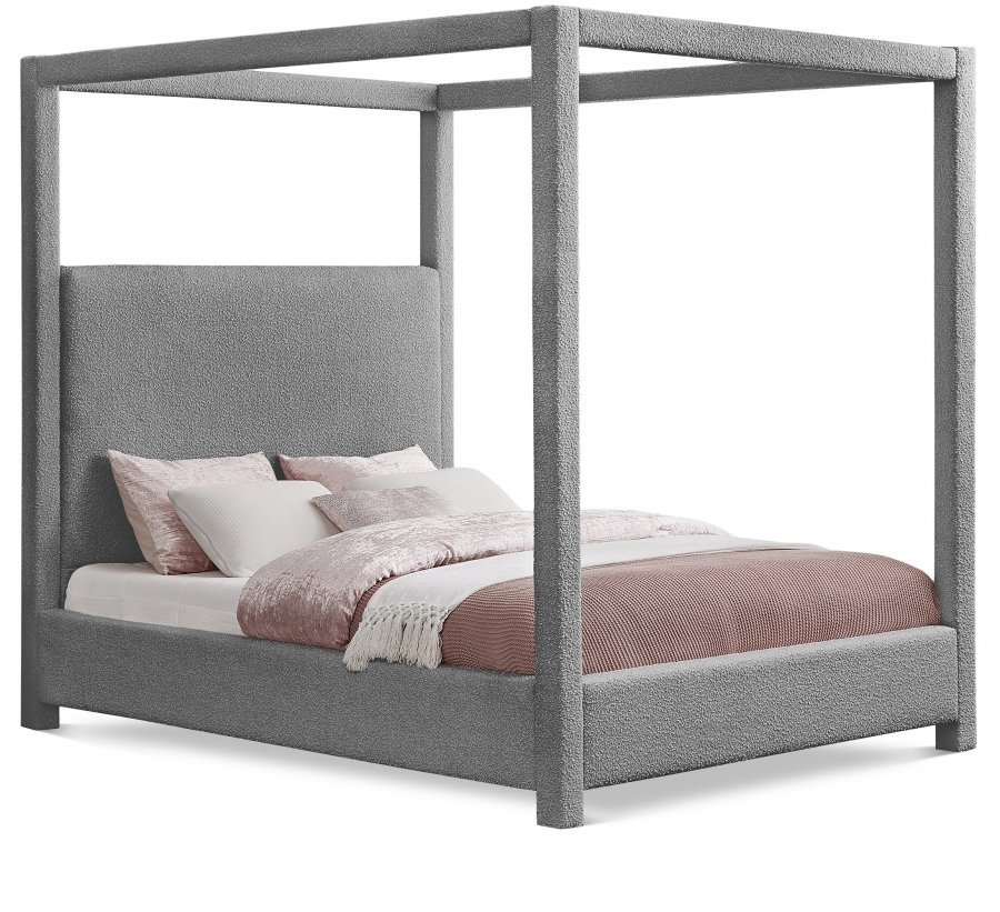 Eden Boucle Fabric Upholstered Bed