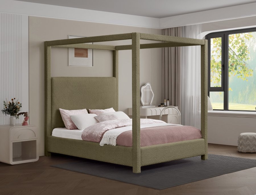 Eden Boucle Fabric Upholstered Bed - Image 2