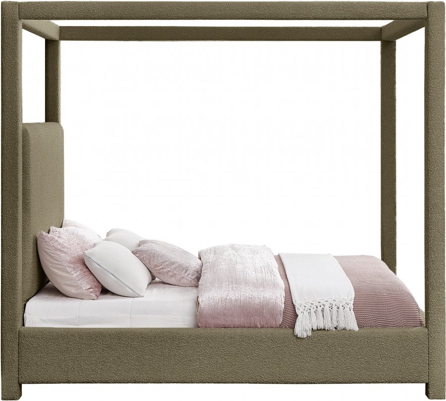 Eden Boucle Fabric Upholstered Bed - Image 4