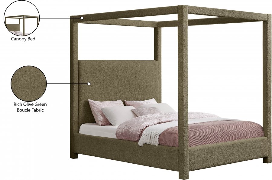 Eden Boucle Fabric Upholstered Bed - Image 8