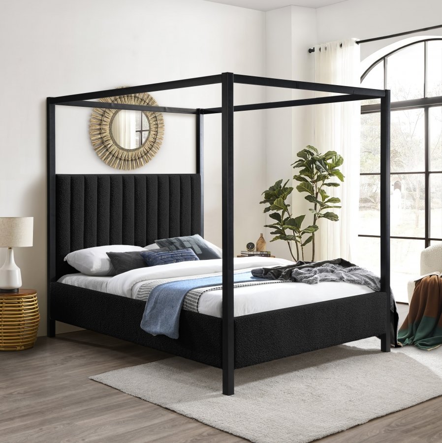 Kelly Boucle Fabric Upholstered Bed - Image 2