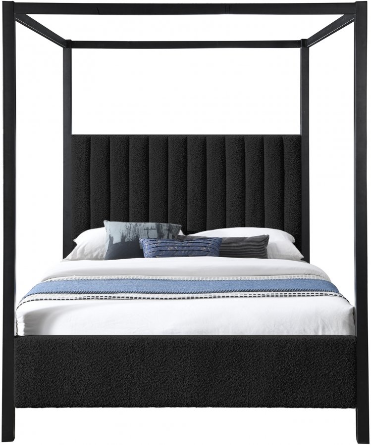 Kelly Boucle Fabric Upholstered Bed - Image 3