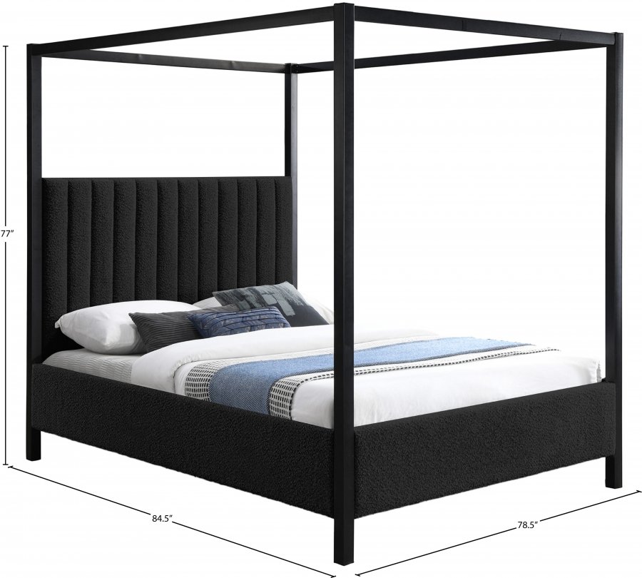 Kelly Boucle Fabric Upholstered Bed - Image 7