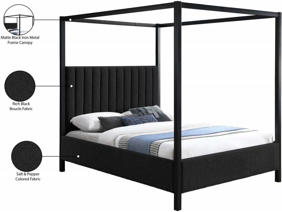 Kelly Boucle Fabric Upholstered Bed - Image 8