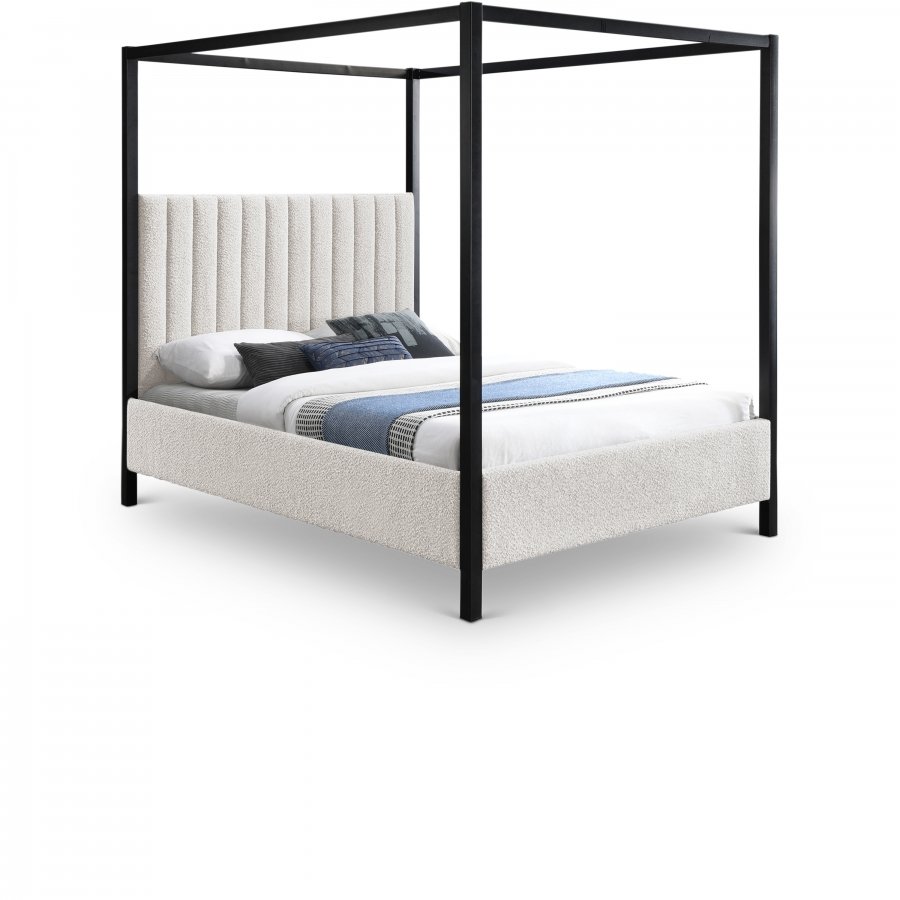 Kelly Boucle Fabric Upholstered Bed