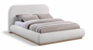 Vaughn Linen Textured Fabric Upholstered Bed
